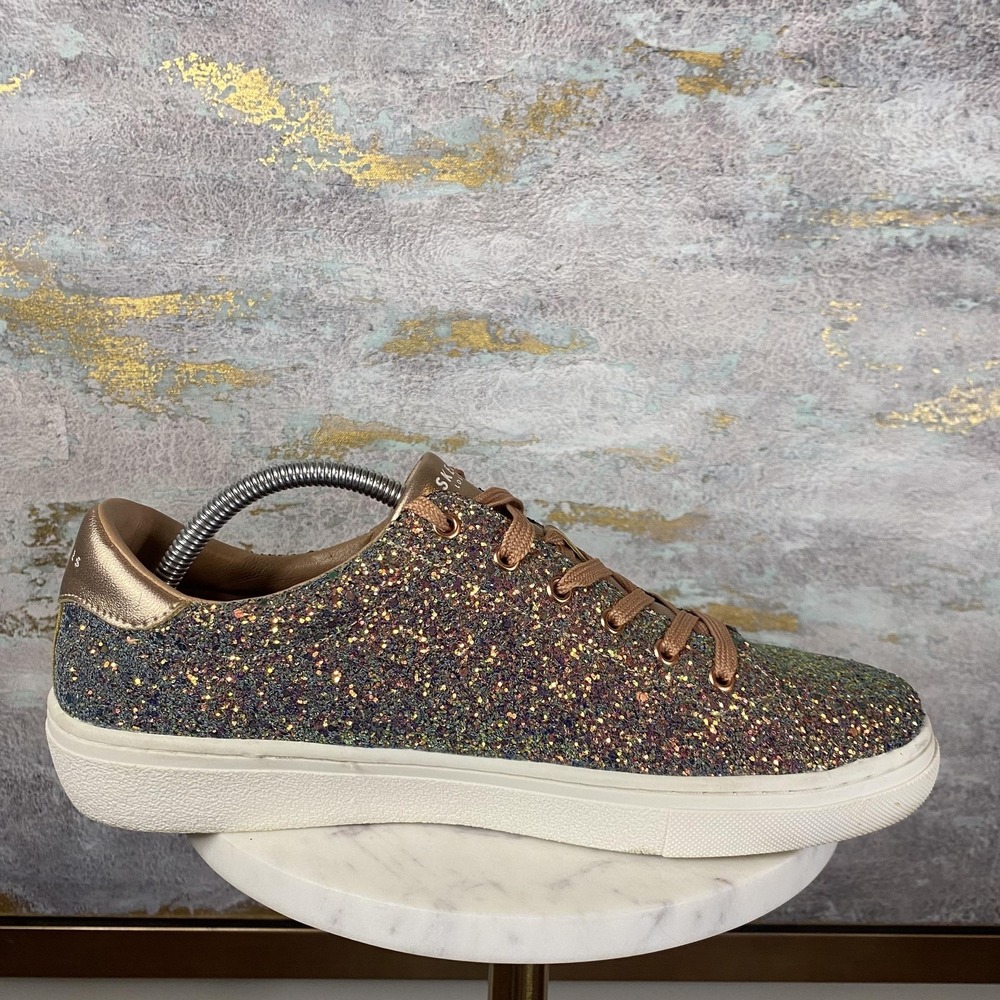 Skechers Shoes Womens Size 11 Multicolor Glitter Memory Foam Sneakers SN 73556 - Picture 5 of 11